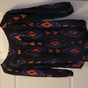 Lucky Brand Blouse Large. Geometric design Large